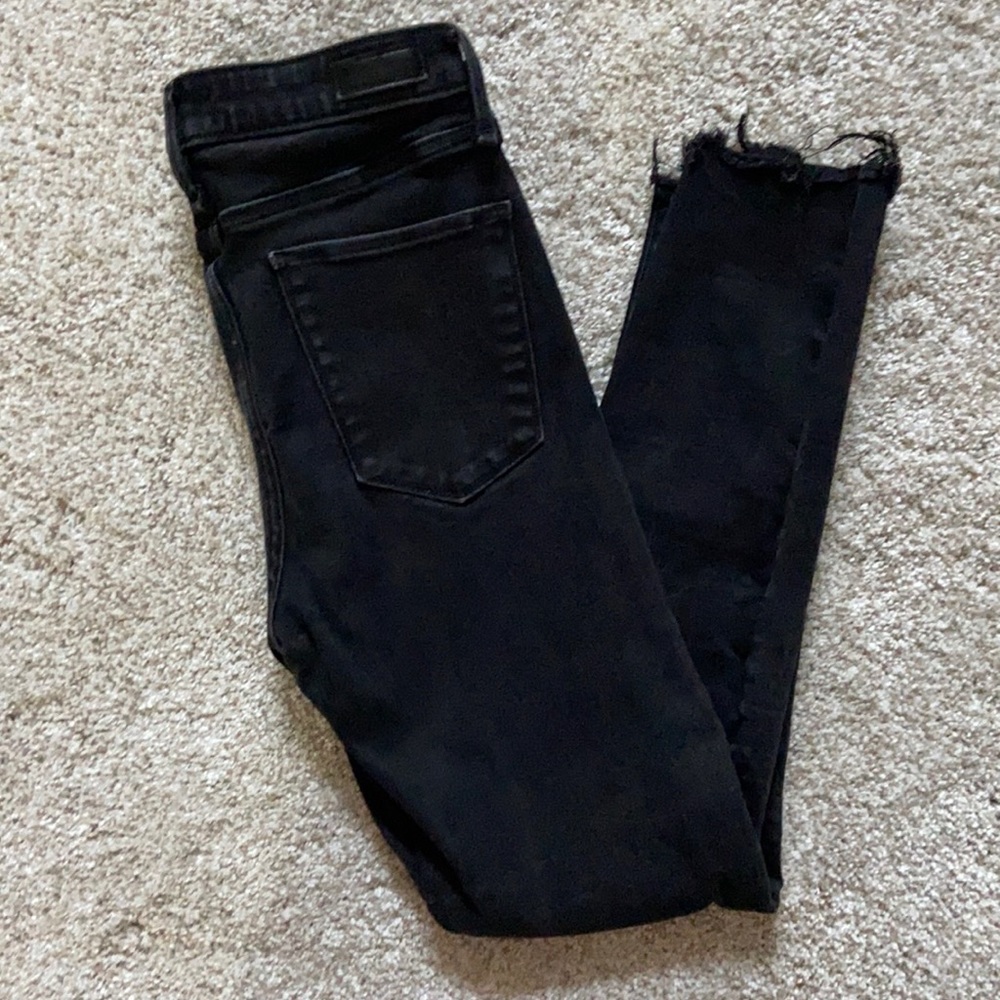 Abercrombie Simone Ankle High Rise Jeans in black